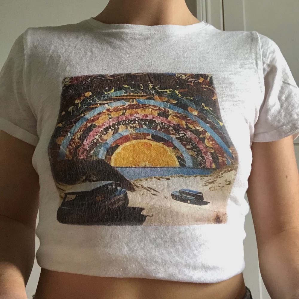 Trippy Sunset Graphic Tee (made by me<3)